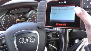 VAG II iCarsoft Diagnose amp Reset Demonstration Fault Code OBD2 Reset [upl. by Pros]