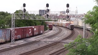 NS 181 NS 7712 NS 7543 Dropping off a Bad Car on the KBSR at Lafayette Junction in Lafayette IN [upl. by Amirak]