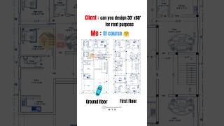 Plot size 30x60  30x60 home design for rent purpose homedesign floorplan [upl. by Yllim]