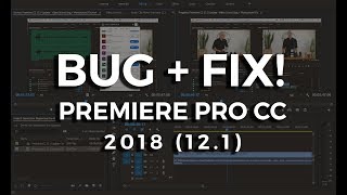 Premiere CC Video Sound Bug  Workaround Fix Premiere Pro 121 Update [upl. by Ynnus]