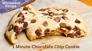 One Minute Chocolate Chip Cookies Recipe In Microwave  Single Serve Recipes [upl. by Ennaylil]