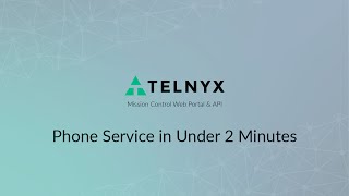 Phone Service in Under 2 Minutes  Telnyx [upl. by Cyrie]