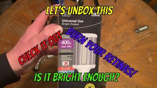 Lets Unbox and Review this FEIT Electric LED corn cob [upl. by Euqirrne93]