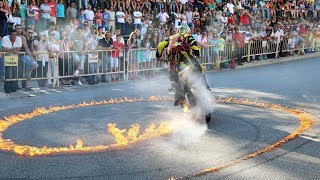 Paulo Martinho  Moto Freestyle  Quemando Rueda Burnout   Tire 1000 degree   2018  BOTICAS [upl. by Ettezil]