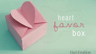 How To Make Easy Paper Box That Opens And Closes Heart Shape Paper Gift Box Origami  Heart Box [upl. by Wildee]