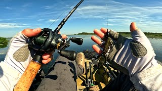 Kayak Bass Fishing  Orange Lake GRASS FISHING at its FINEST [upl. by Nnaear]