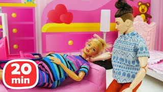 Barbie grávida reforma o quarto para o bebê Novelinha da boneca Barbie e sua família em português [upl. by Aihtnyc]