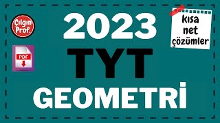 2023 TYT GEOMETRİ PDF  2023 TYT Geometri Soru Çözümleri [upl. by Alleusnoc399]