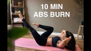 Pilates  10 Min Quick Abs Burn  Pilates At Home  Intermediate Level [upl. by Islean532]