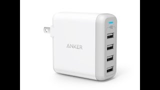 【紹介】Anker PowerPort 4 40W 4ポート USB急速充電器 折りたたみ式プラグ搭載 A2142521 （Anker） [upl. by Nahsez]