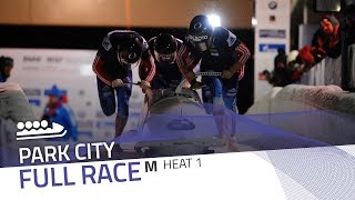 Park City  BMW IBSF World Cup 20172018  4Man Bobsleigh Heat 1  IBSF Official [upl. by Elleinad640]