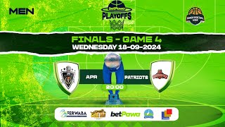 betPawaPlayoffs 2024 FINALS GAME 4  APR BBC vs PATRIOTS BBC [upl. by Egnalos995]