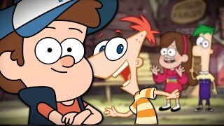 Dipper Pines vs Phineas Flynn  Epic Cartoon Made Rap Battles Season 2 [upl. by Torhert]