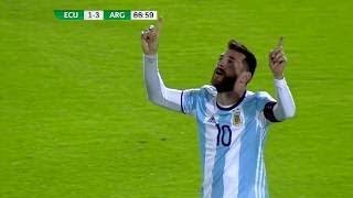 Le Triplé de MESSI vs LEquateur  Qualification Coupe du Monde 2018 [upl. by Mamoun]