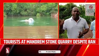 TOURISTS AT MANDREM STONE QUARRY DESPITE BAN [upl. by Aidnic]