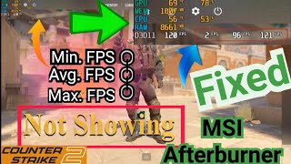 Msi afterburner not showing minimum average maximum fps  CS2 [upl. by Kohsa]