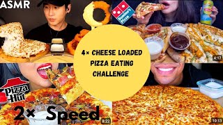 2× Speed Pizza 🍕 Eating। Cheese pizza। Eating Mukbang pizza mukbang eatingasmr food cheese eat [upl. by Emyam]