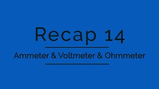 Physics Sec 3  Ammeter amp Voltmeter amp Ohmmeter  Recap [upl. by Adranoel914]