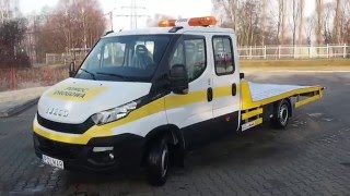 IVECO DAILY 35S 35C POMOC DROGOWA PODWÓJNA KABINA POLMAR [upl. by Eecats519]