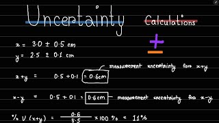 Uncertainty  CALCULATIONS of Uncertainty ALevel Physics Chemistry Biology [upl. by Rossing]