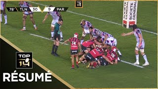 TOP 14  Résumé RC ToulonStade Français Paris 379  J20  20222023 [upl. by Aihselat633]