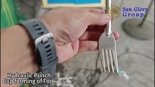 Hydraulic Punch——How to forming the fork [upl. by Adnulahs]