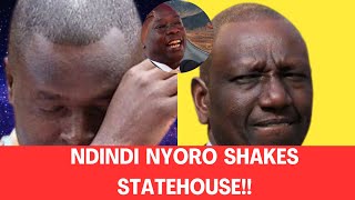 KIMEUMANA RUTO PANICS IN STATEHOUSE AS NDINDI NYORO DELIVERS MESSAGE AFTER KINDIKs SWEARING [upl. by Cassandry133]