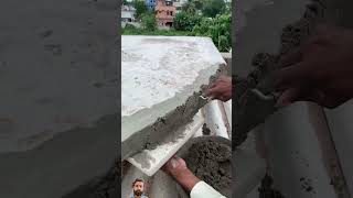 Border plaster work of slab construction concrete cement [upl. by Nitreb]