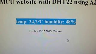 DHT22 amp NodeMCU as webserver using Ajax [upl. by Towne]