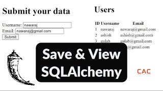 Storing and Viewing Data using Flask and SQLAlchemy in PyCharm [upl. by Peg]