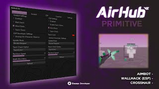 ROBLOX AirHub V2  UNIVERSAL AIMBOT WALL HACK ESP amp CROSSHAIR GUI  NEW UPDATE  FIXED [upl. by Enellij109]