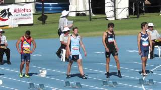 100M H1 U18M Kyle Nicolussi 1107 2016 Australian Junior Championships [upl. by Berkow]