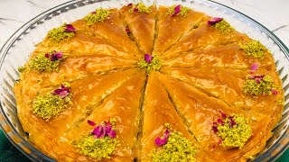 Baklava met pistache II بقلاوة تركية رائعة بطريقة جد سهلة [upl. by Hna6]