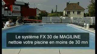 Test performance filtration piscines Magiline [upl. by Laerdna]