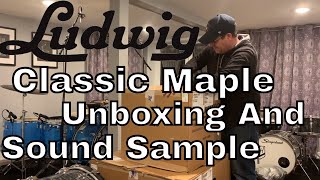 Ludwig Classic Maple Unboxing And Sound Sample HQ Audio Multiple Tunings [upl. by Aynahs]