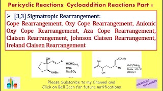 Cope Rearrangement Aza Cope Rearrangement Claisen Rearrangement Ireland Claisen Rearrangement [upl. by Ycniuqal]