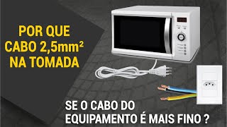 POR QUE USAR CABO 25mm² NA TOMADA SE O CABO DO EQUIPAMENTO É MAIS FINO [upl. by Janeczka]