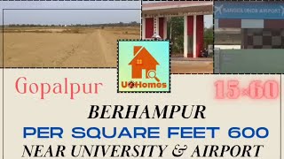 15 X 60 Sqft Plots in the Berhampur Area berhampur ganjam uzhomes house odisha bbsr duplex [upl. by Mendez]