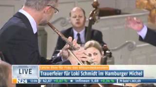 Trauerfeier für Loki Schmidt†91 im Hamburger Michel 18 [upl. by Oniratac]