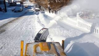 Blowing Snow with the Kubota B6000E and Honda SB2040 Snowblower [upl. by Ardnaeed916]