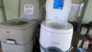 Review Thetford Porta Potti 565 and Weisshorn camping toilets [upl. by Anelis]