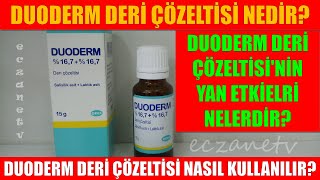 Duoderm Deri Çözeltisi Nedir Duoderm Deri Çözeltisinin Yan Etkisi Nedir Duoderm Nasıl Kullanılır [upl. by Aronas496]