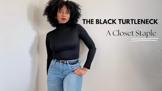 The Black Turtleneck  A Closet Staple  6 Great looks for Fall [upl. by Sprung]