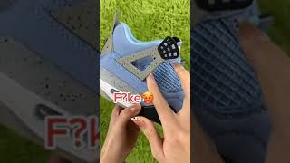 real vs fake jordan 4 university blue [upl. by Nitnelav881]