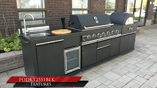 FORNO Outdoor Kitchen Set FODKT2551BLK [upl. by Ailero587]