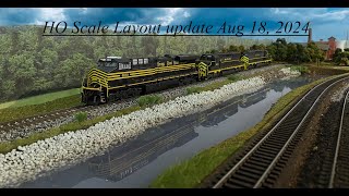 Huge HO Scale Layout update for August 18 2024 [upl. by Suiradel]