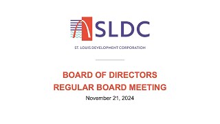 SLDC Board of Directors Meeting – November 21 2024 [upl. by Dorsman]