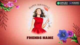 Happy birthday after effects animation  after effects tutorial  Happy Birthday [upl. by Asiilanna]