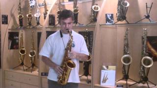 Baptiste Herbin plays the Reference alto at the Selmer Paris showroom [upl. by Nerrual899]