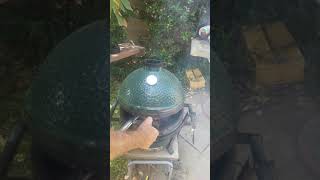 Roasting coffee on The Big Green Egg Minimax Part 1 of 2 [upl. by Htebarual]